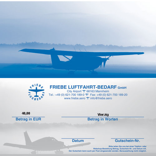 Gutschein 40&euro; Friebe Luftfahrt